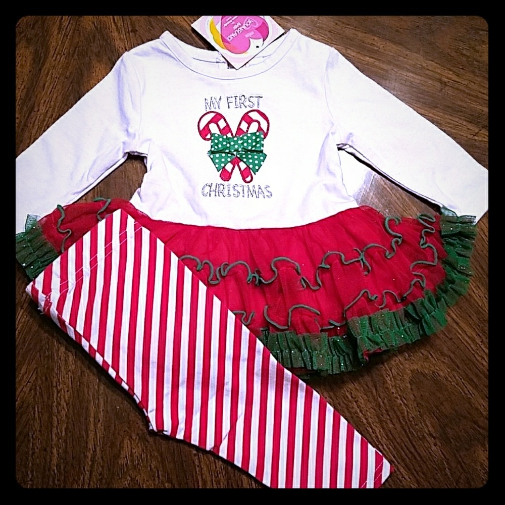 Youngland My First Christmas Dress & Leggings